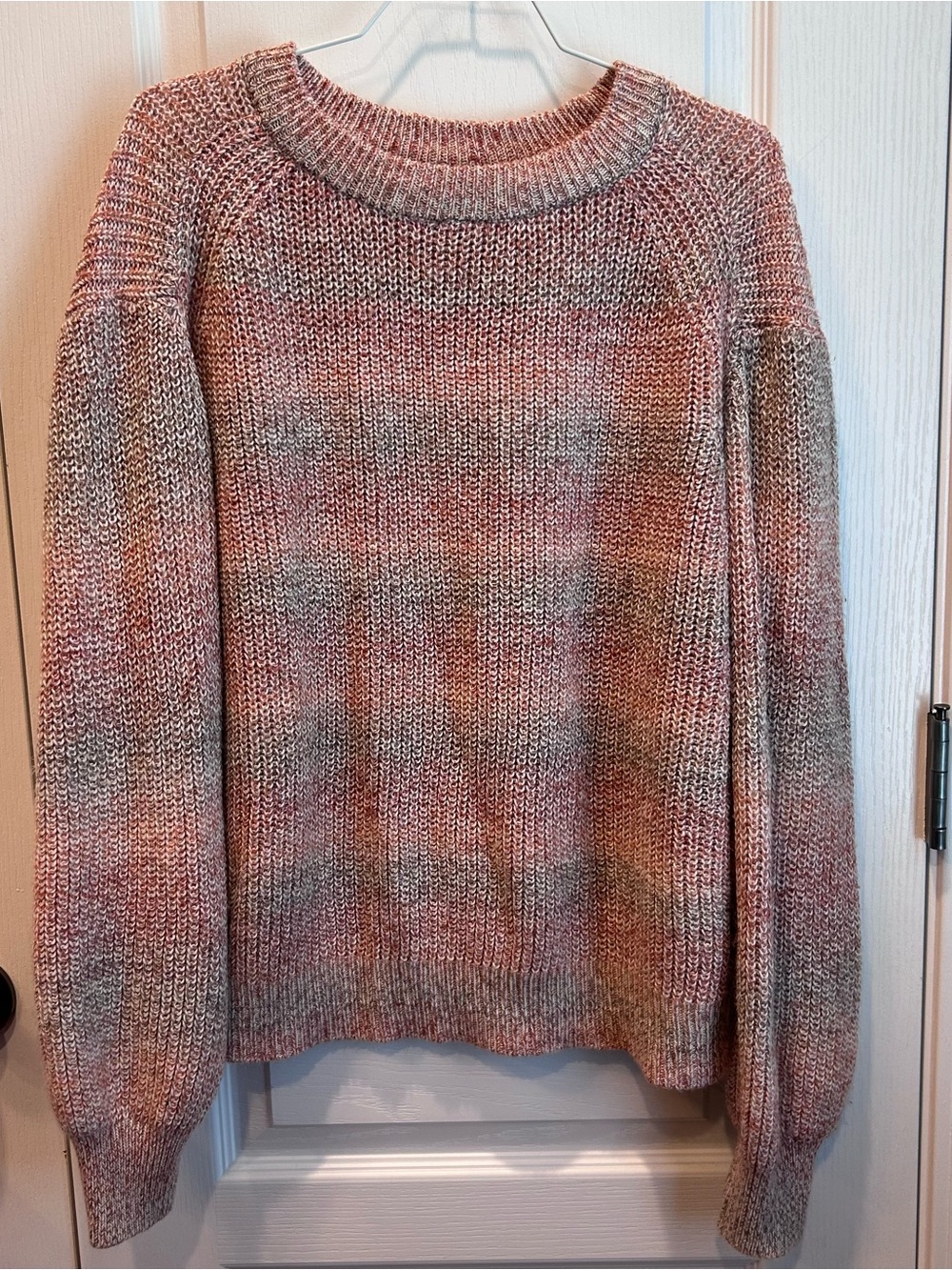 A New Approach Women’s Rust/Brown/White Cable Knit Long Sleeve Sweater Size LG